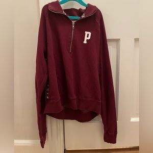 Victoria Secret Pink maroon quarter zip